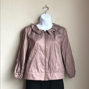 NWT Ruby Rd. Zip Up Jacket With Ruffled Collar